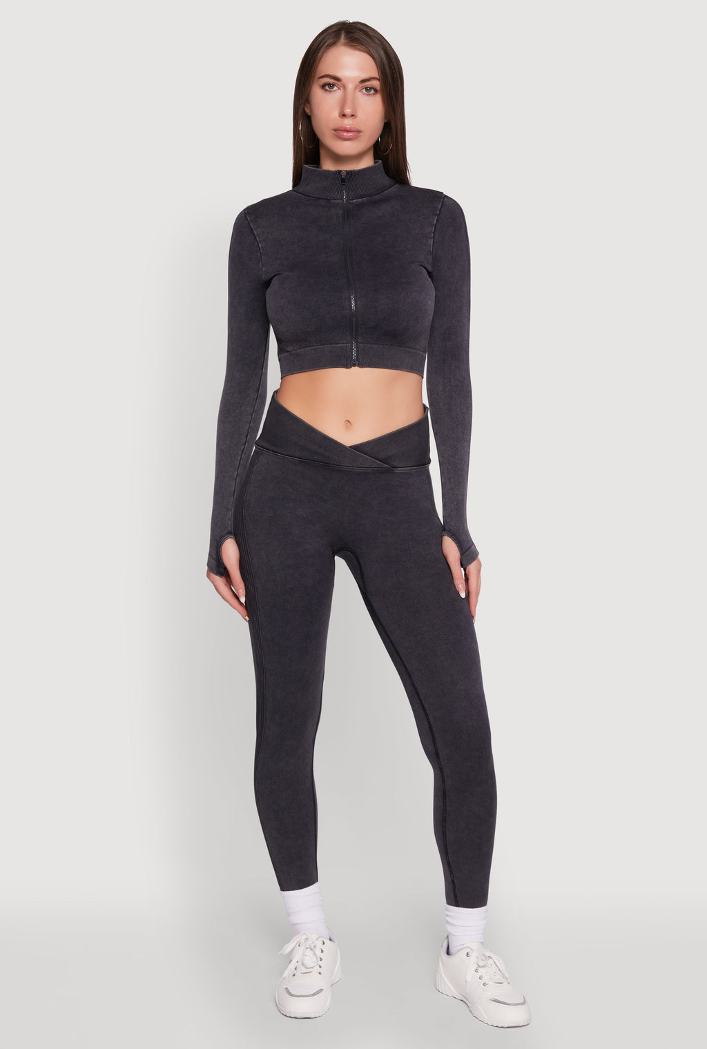 Seamless Mineral Wash Ruched High Waisted Leggings