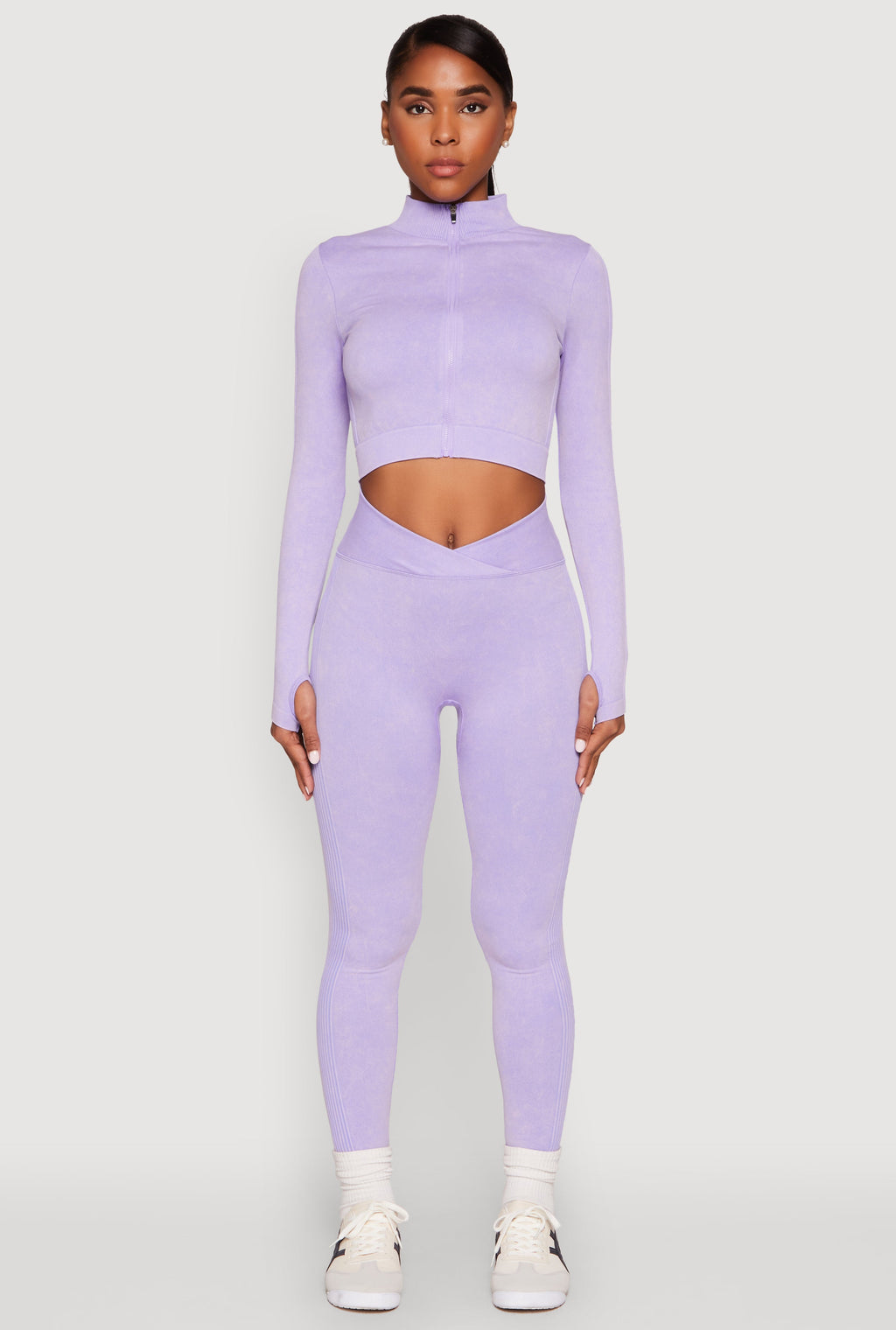 Seamless Mineral Wash Ruched High Waisted Leggings