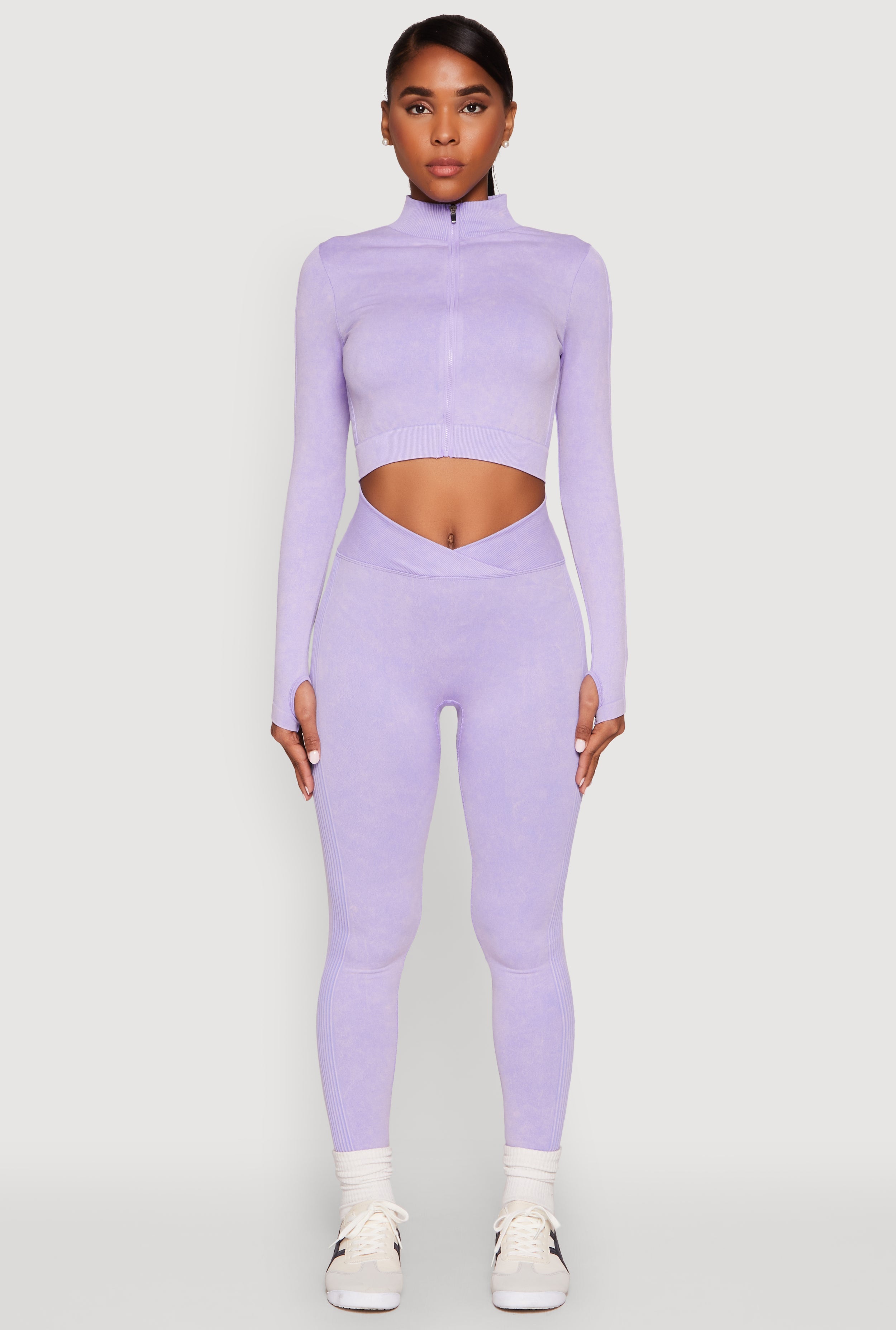 Seamless Mineral Wash Ruched High Waisted Leggings