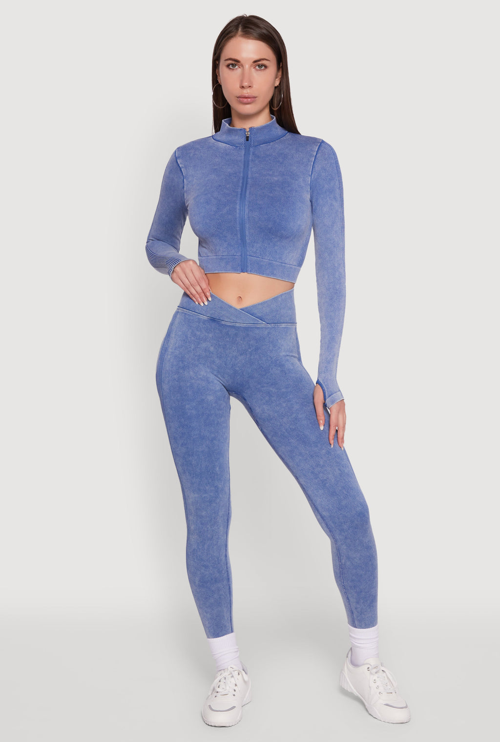 Seamless Mineral Wash Ruched High Waisted Leggings