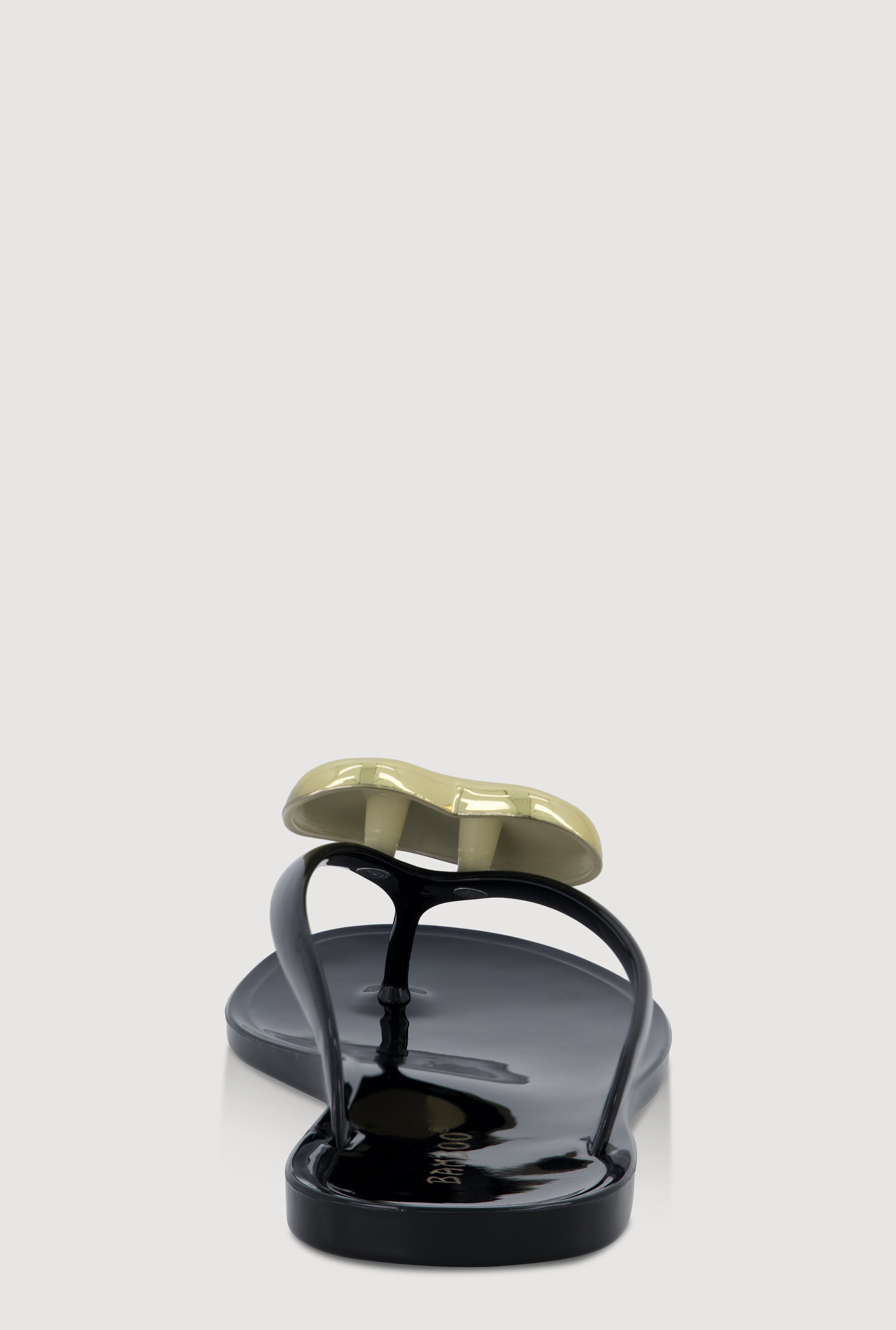 Heart Pendant Jelly Thong Sandals