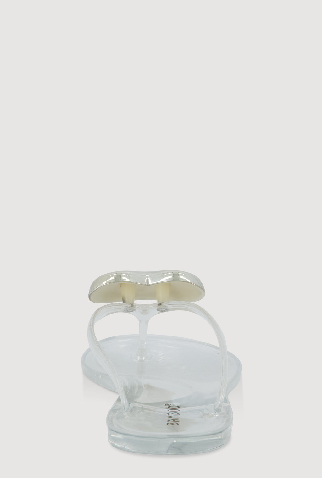 Heart Pendant Jelly Thong Sandals