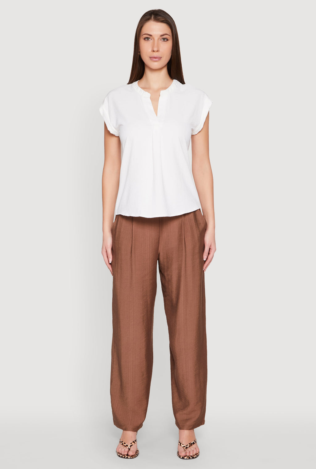 Iris Airy Notch Neck Blouse