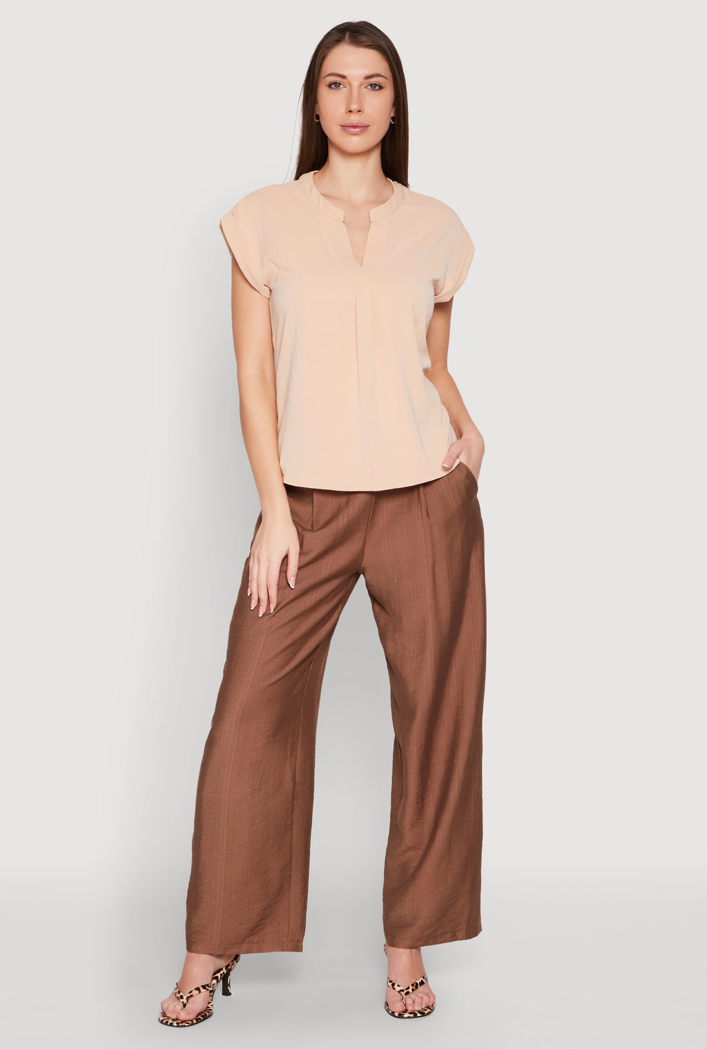 Iris Airy Notch Neck Blouse