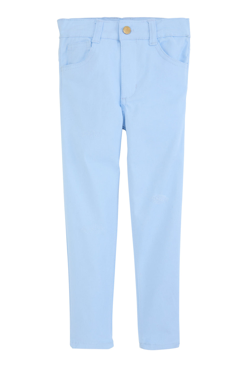 Little Girls Twill Frayed Detail Skinny Pants