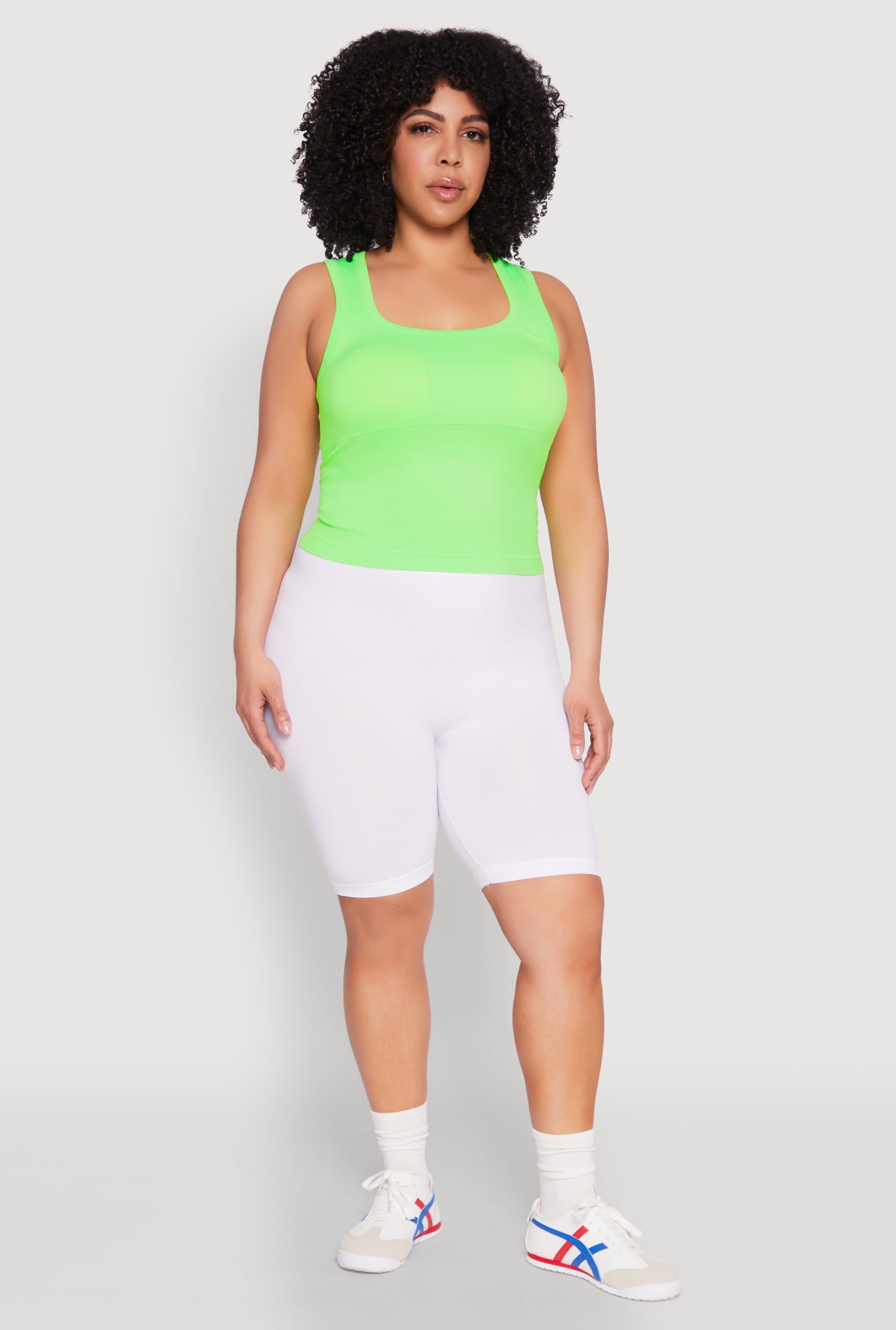 Plus Size Seamless Square Neck Tank Top