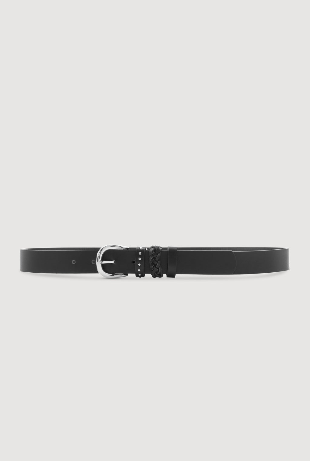 Faux Leather Triple Loop Belt