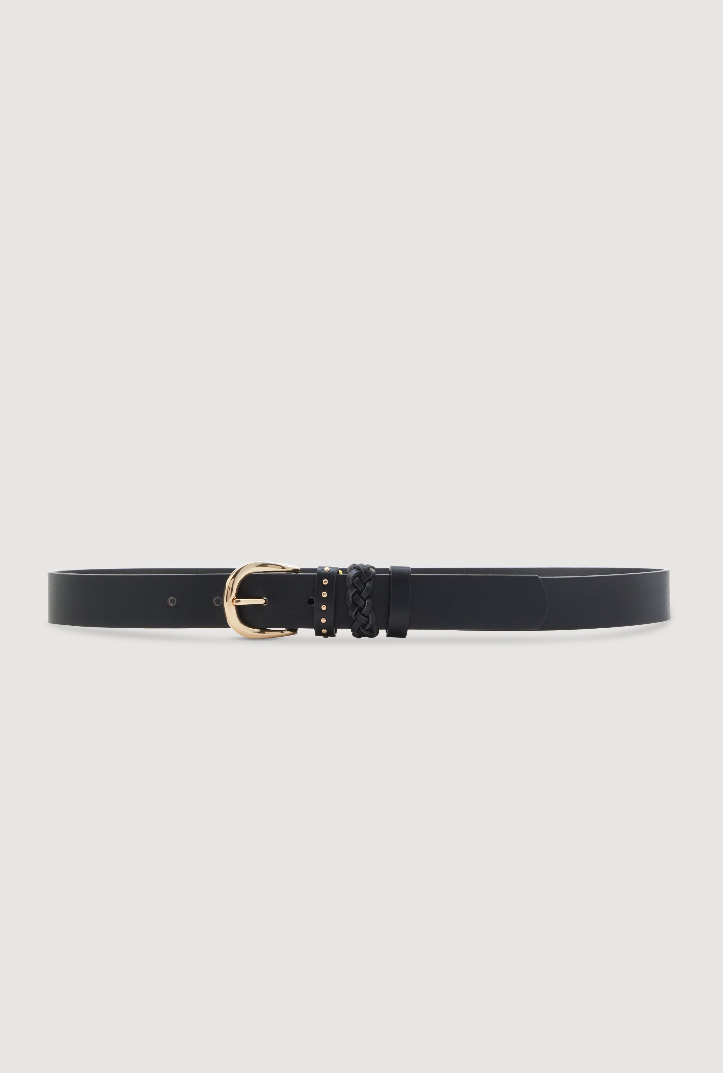 Faux Leather Triple Loop Belt