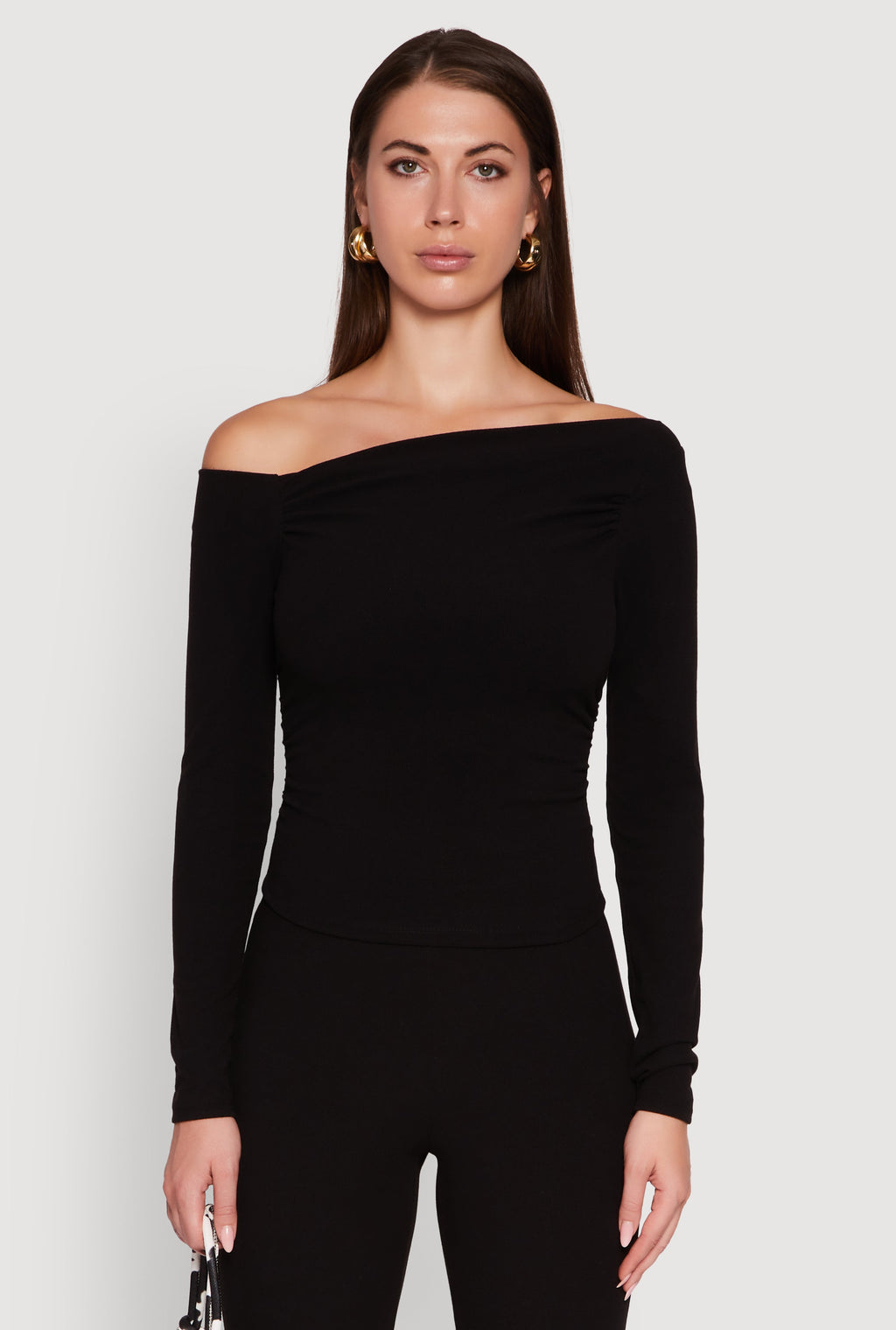 One Shoulder Long Sleeve Blouse