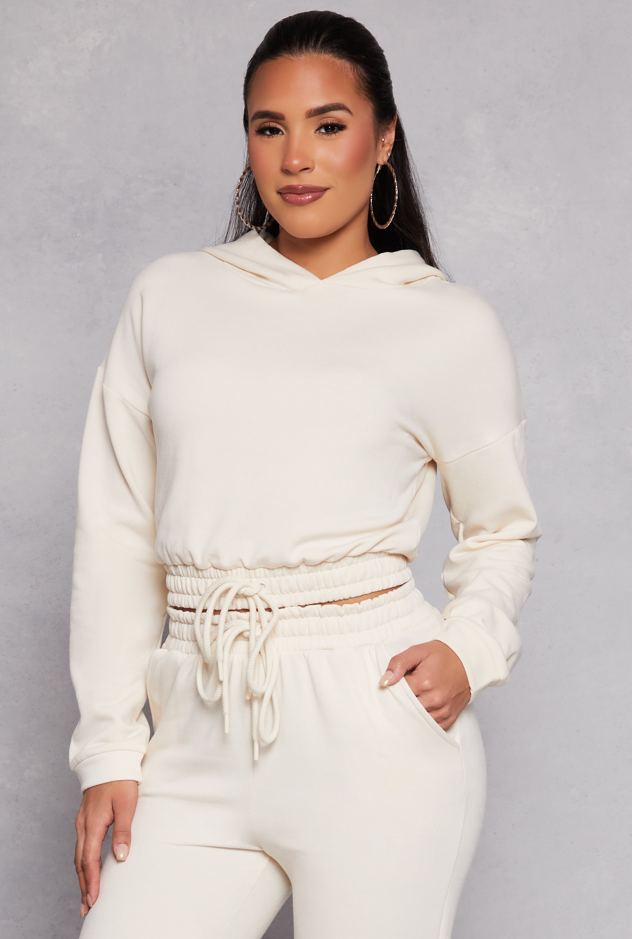 Iris Hooded Cropped Sweatshirt