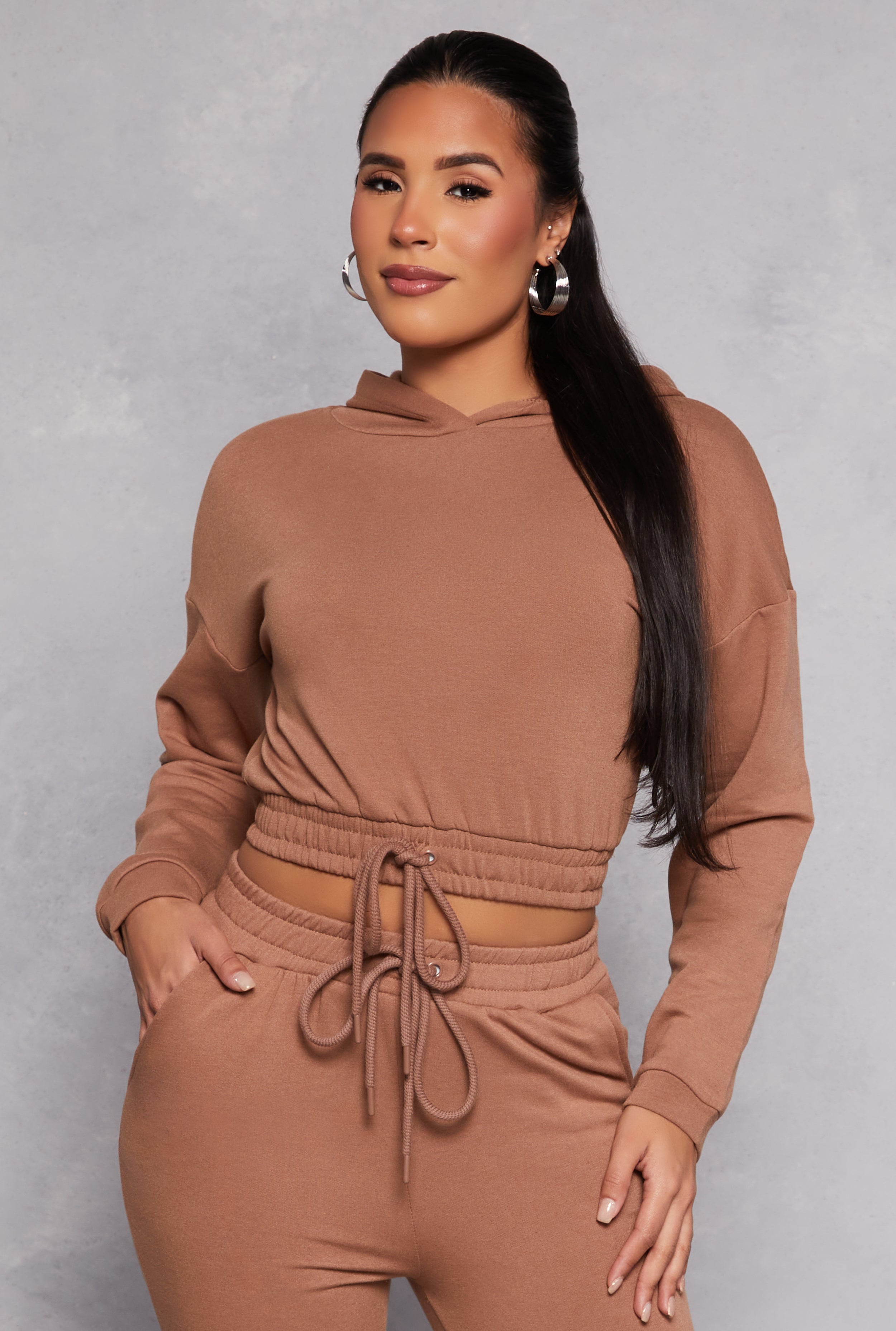 Iris Hooded Cropped Sweatshirt