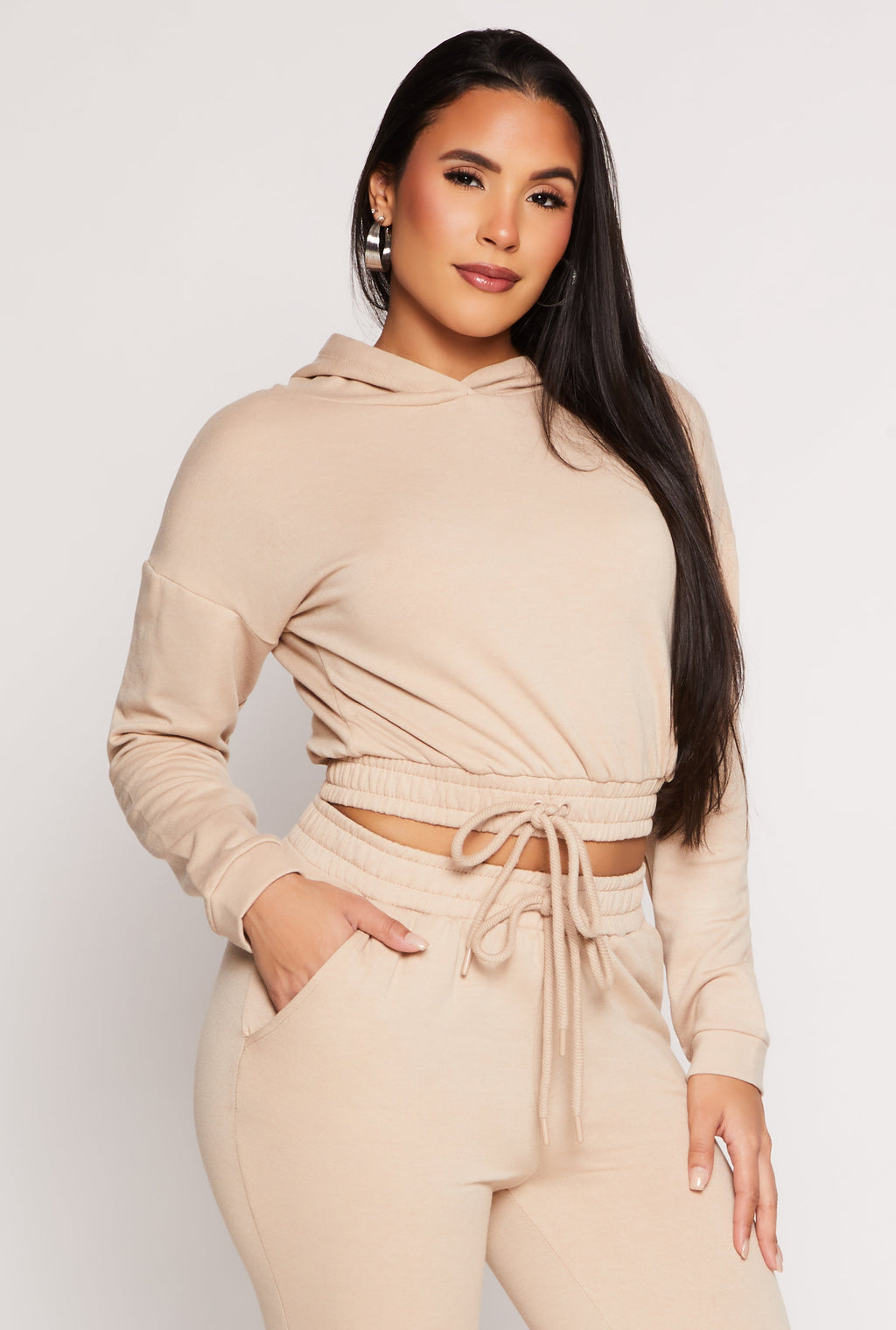 Iris Hooded Cropped Sweatshirt