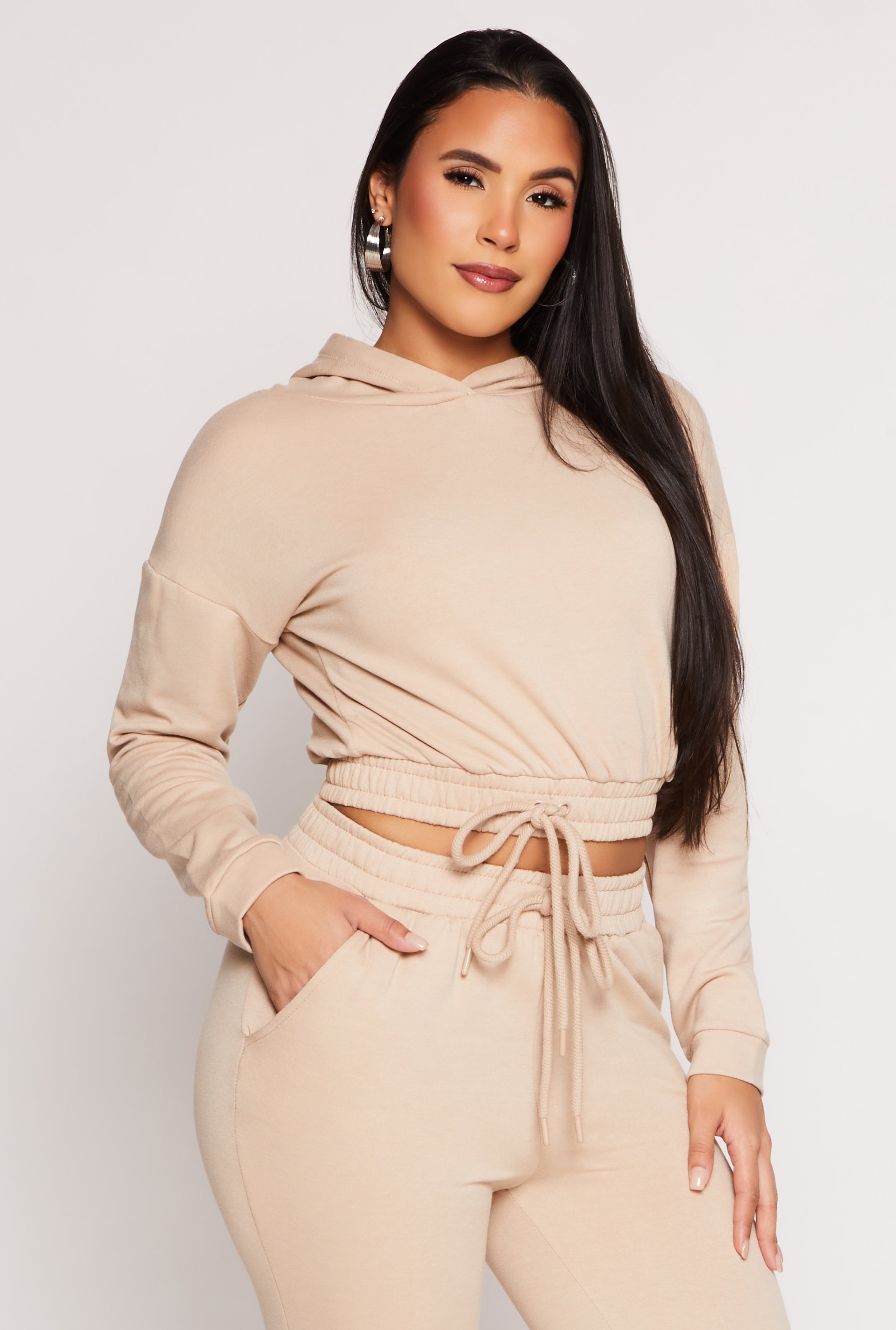 Iris Hooded Cropped Sweatshirt