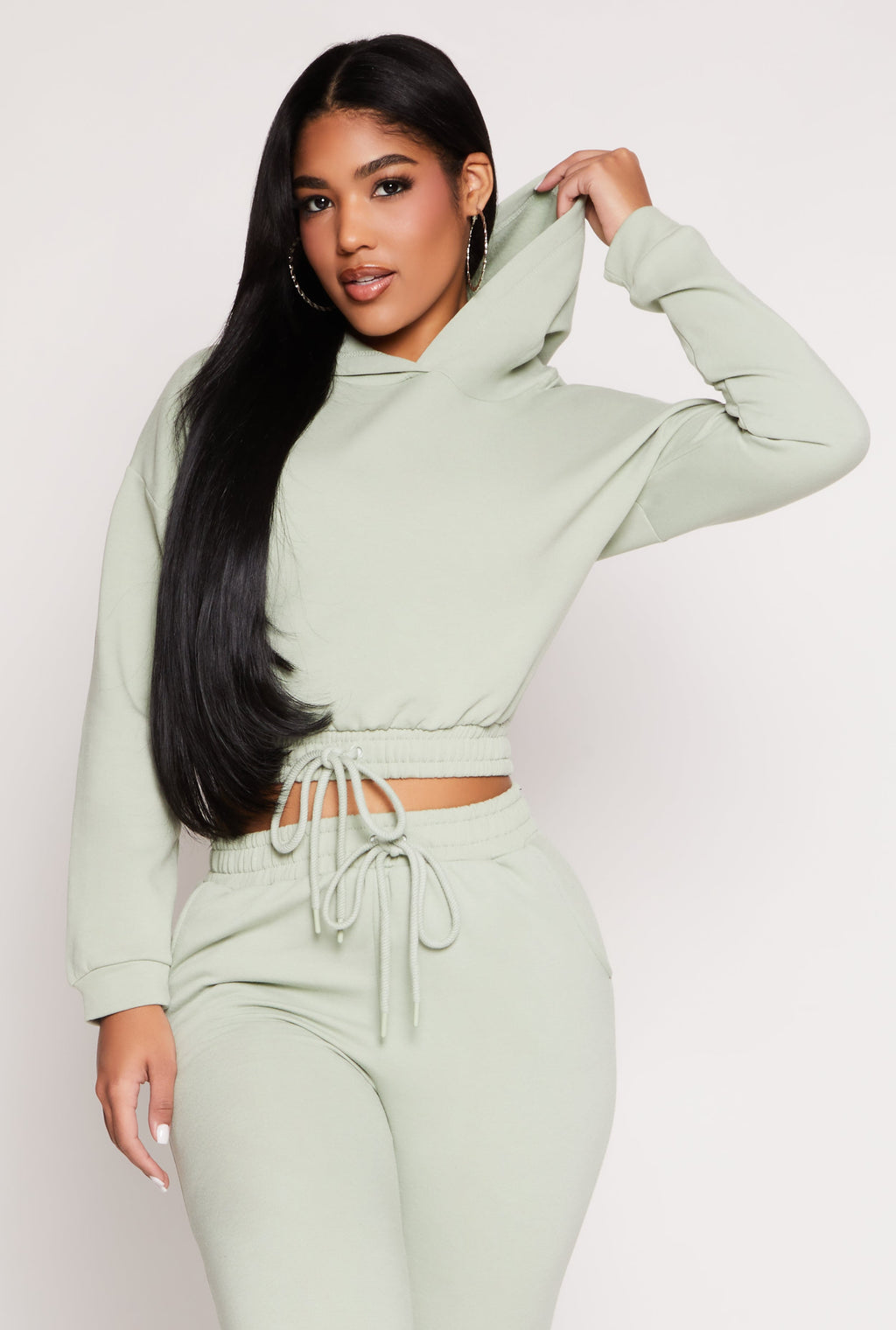 Iris Hooded Cropped Sweatshirt