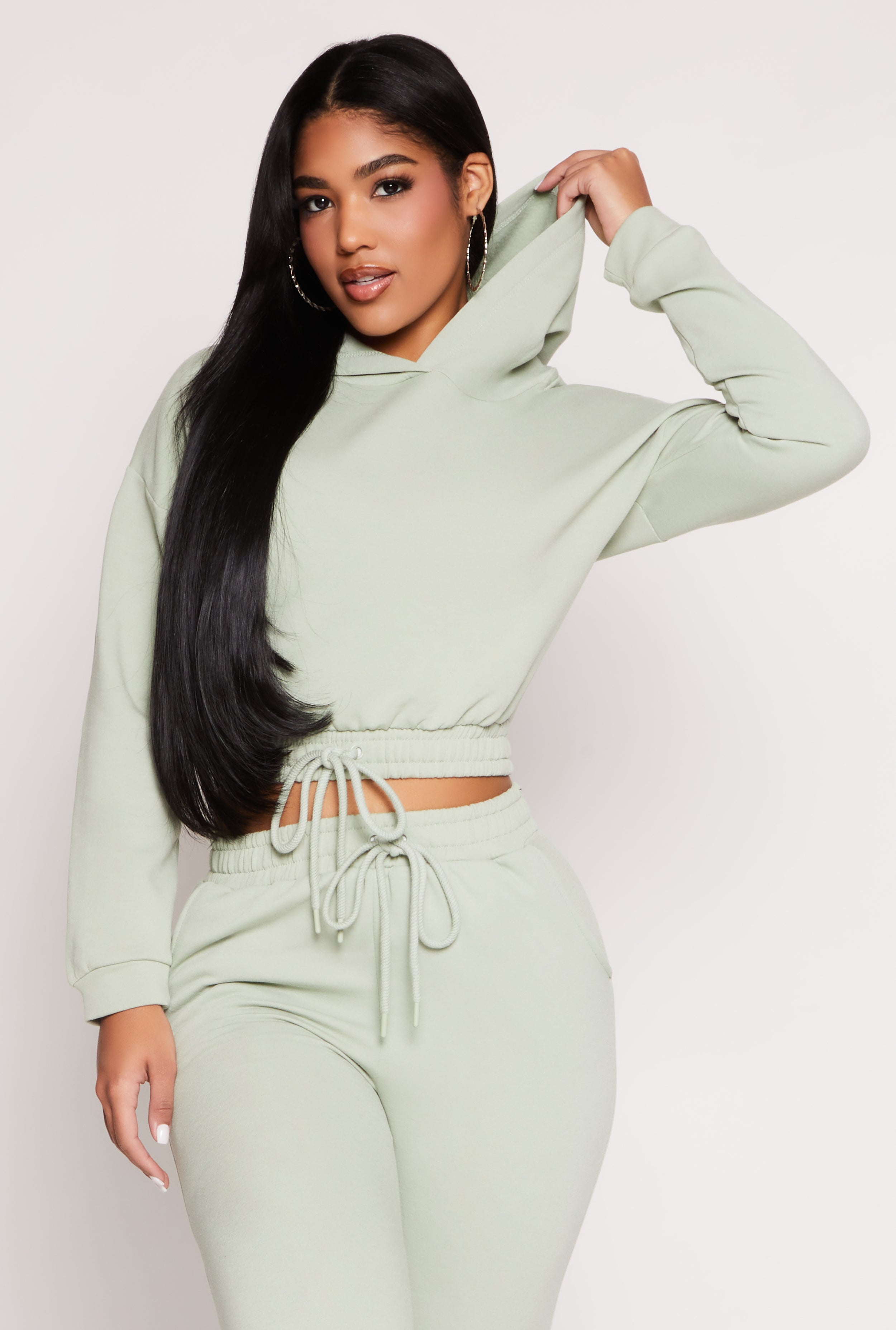 Iris Hooded Cropped Sweatshirt