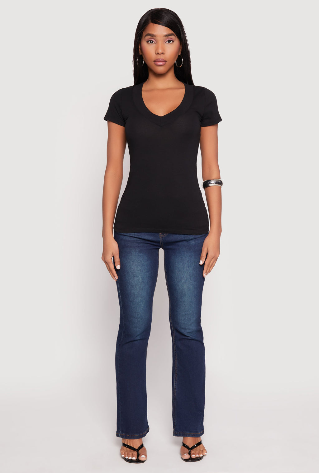 Short Sleeve V Neck T Shirt