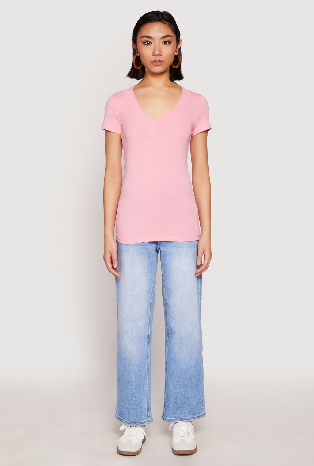 Short Sleeve V Neck T Shirt