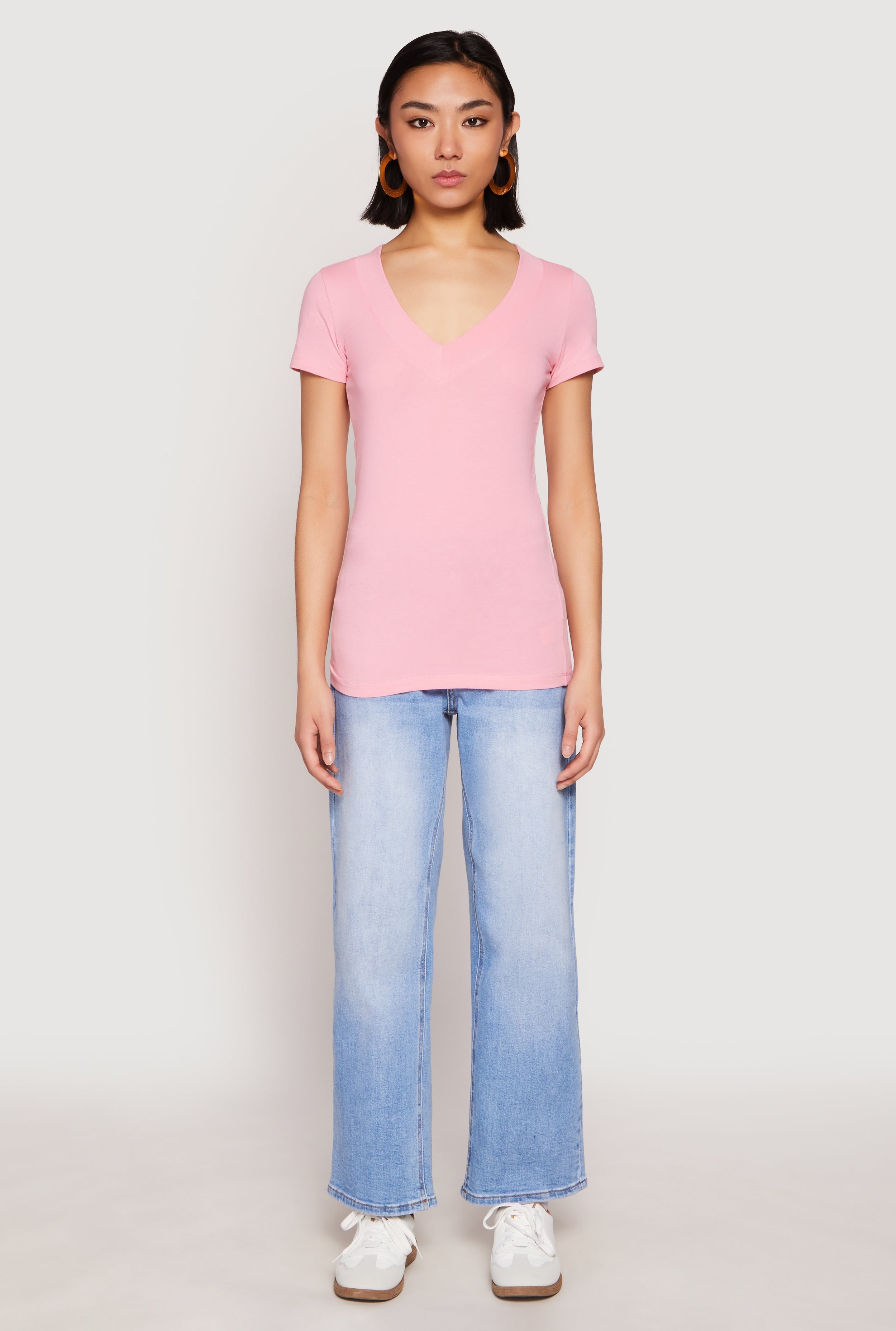 Short Sleeve V Neck T Shirt