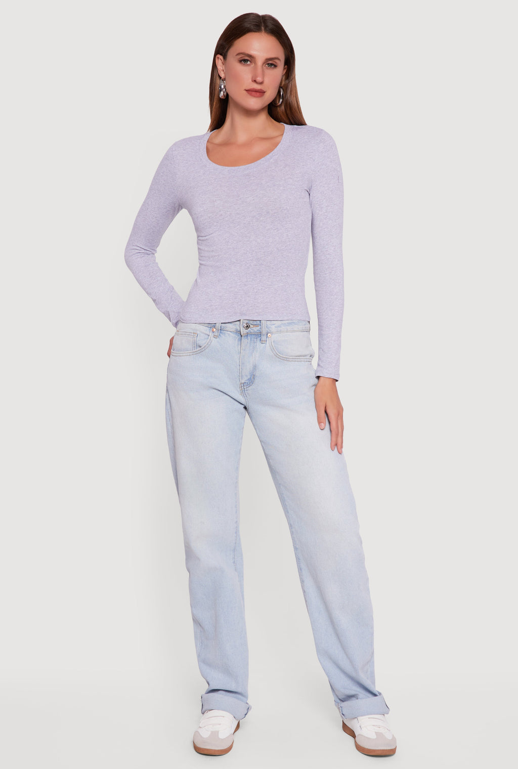 Long Sleeve Scoop Neck Tee