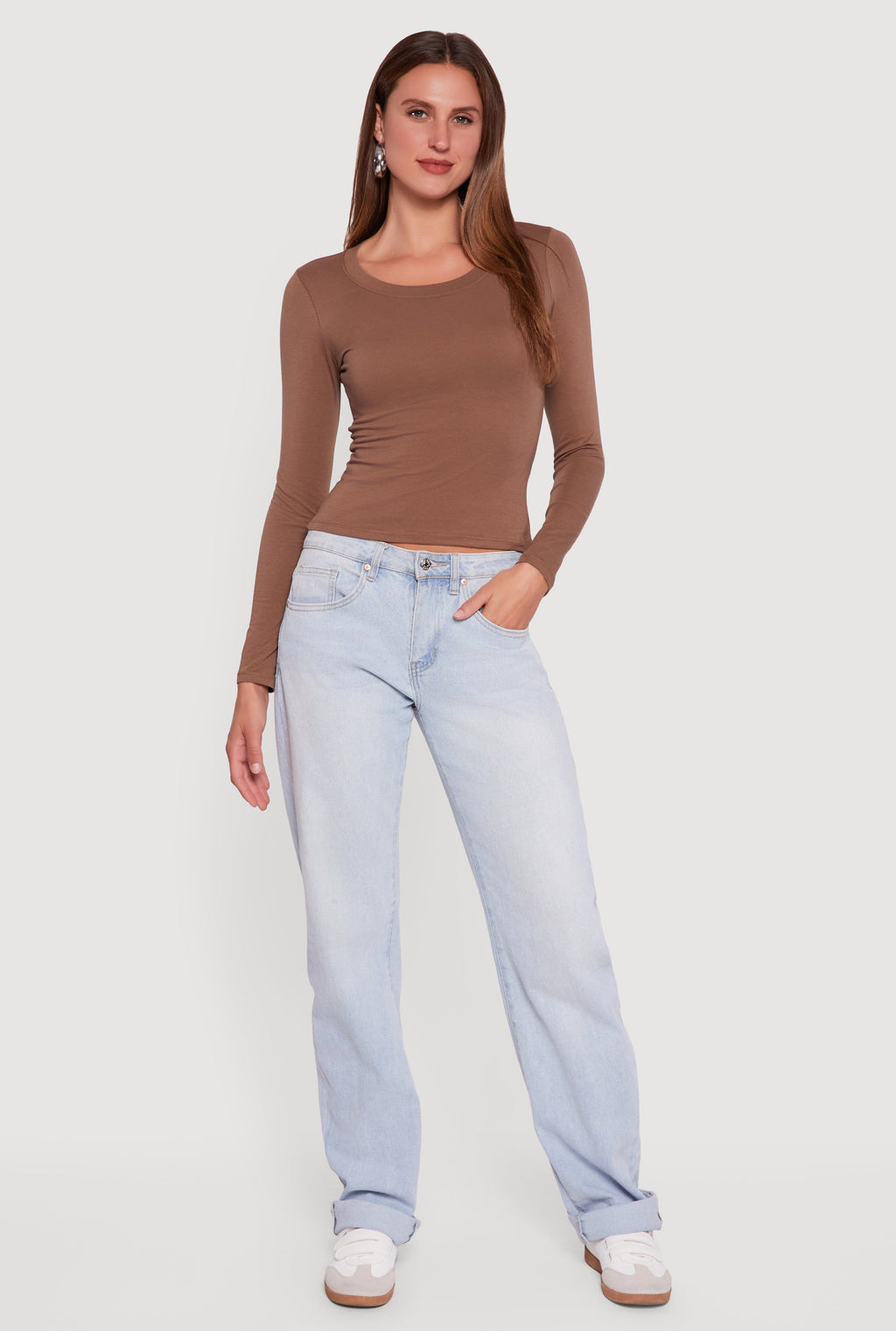 Long Sleeve Scoop Neck Tee