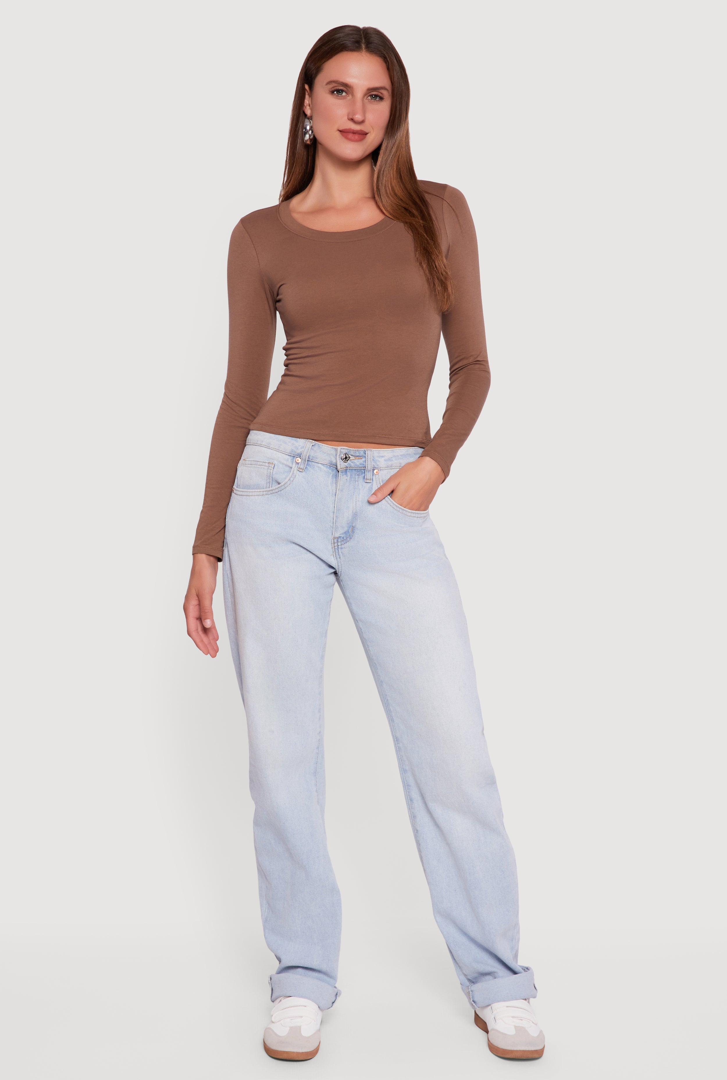 Long Sleeve Scoop Neck Tee