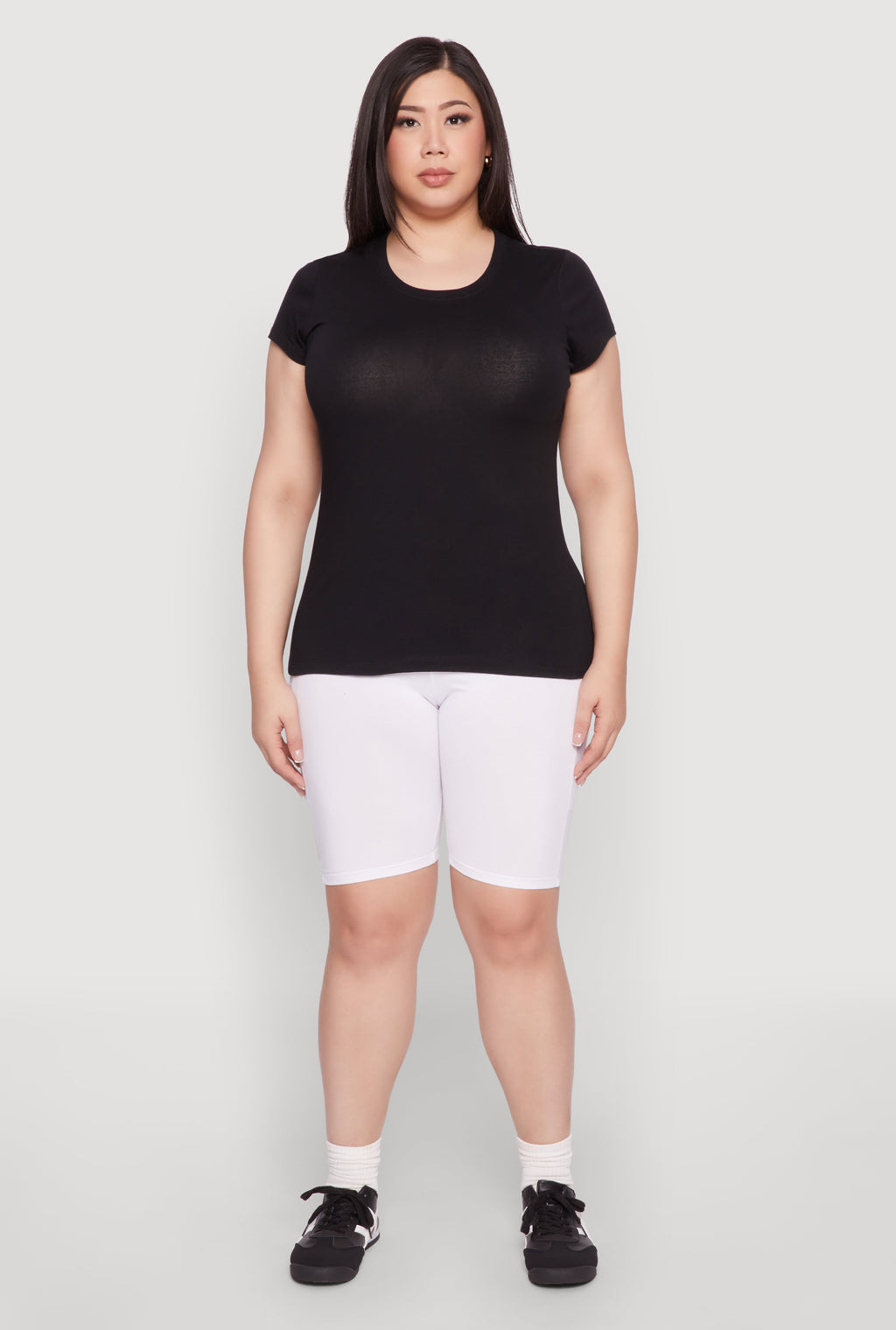 Plus Size Basic Crew Neck Tee