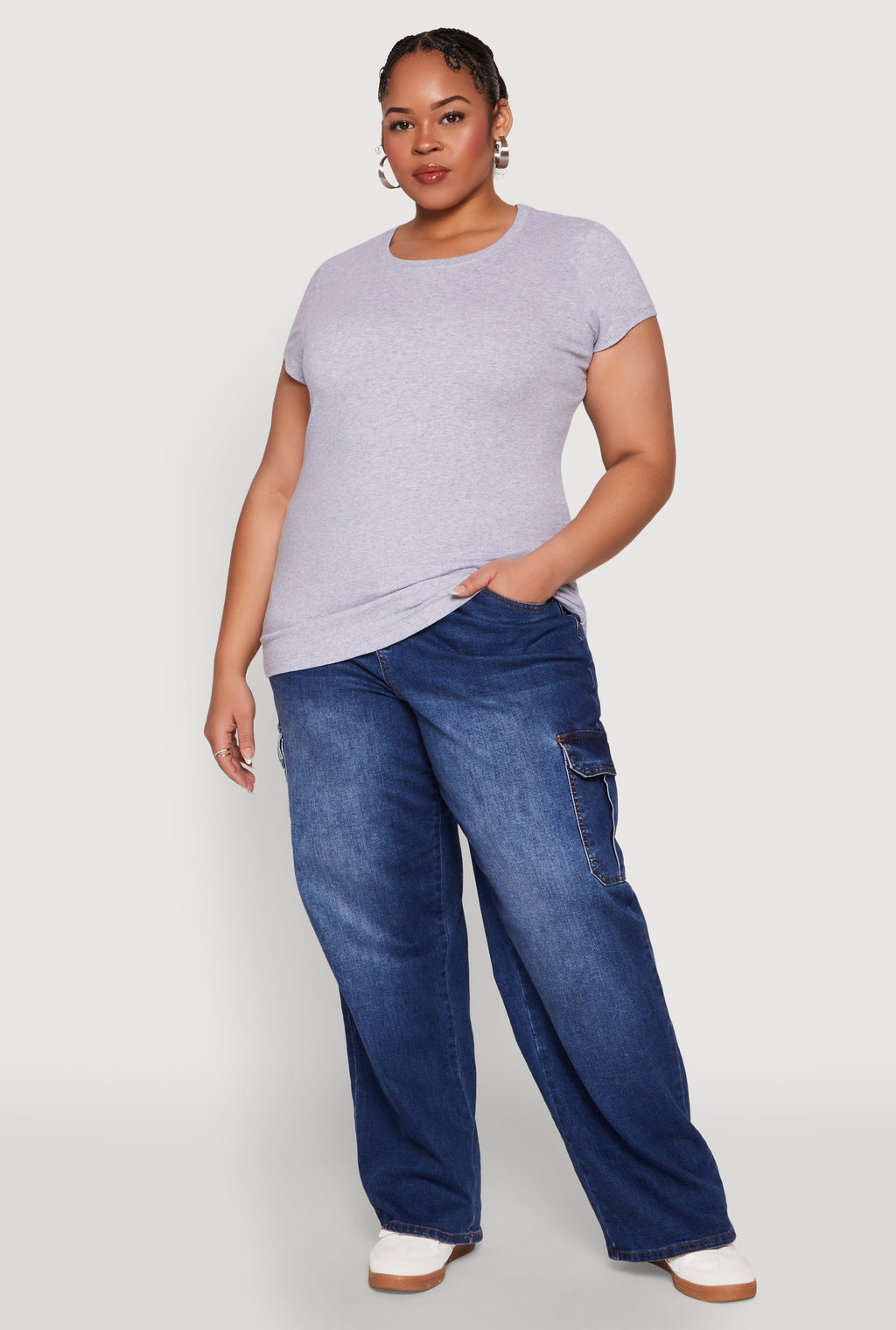 Plus Size Basic Crew Neck Tee