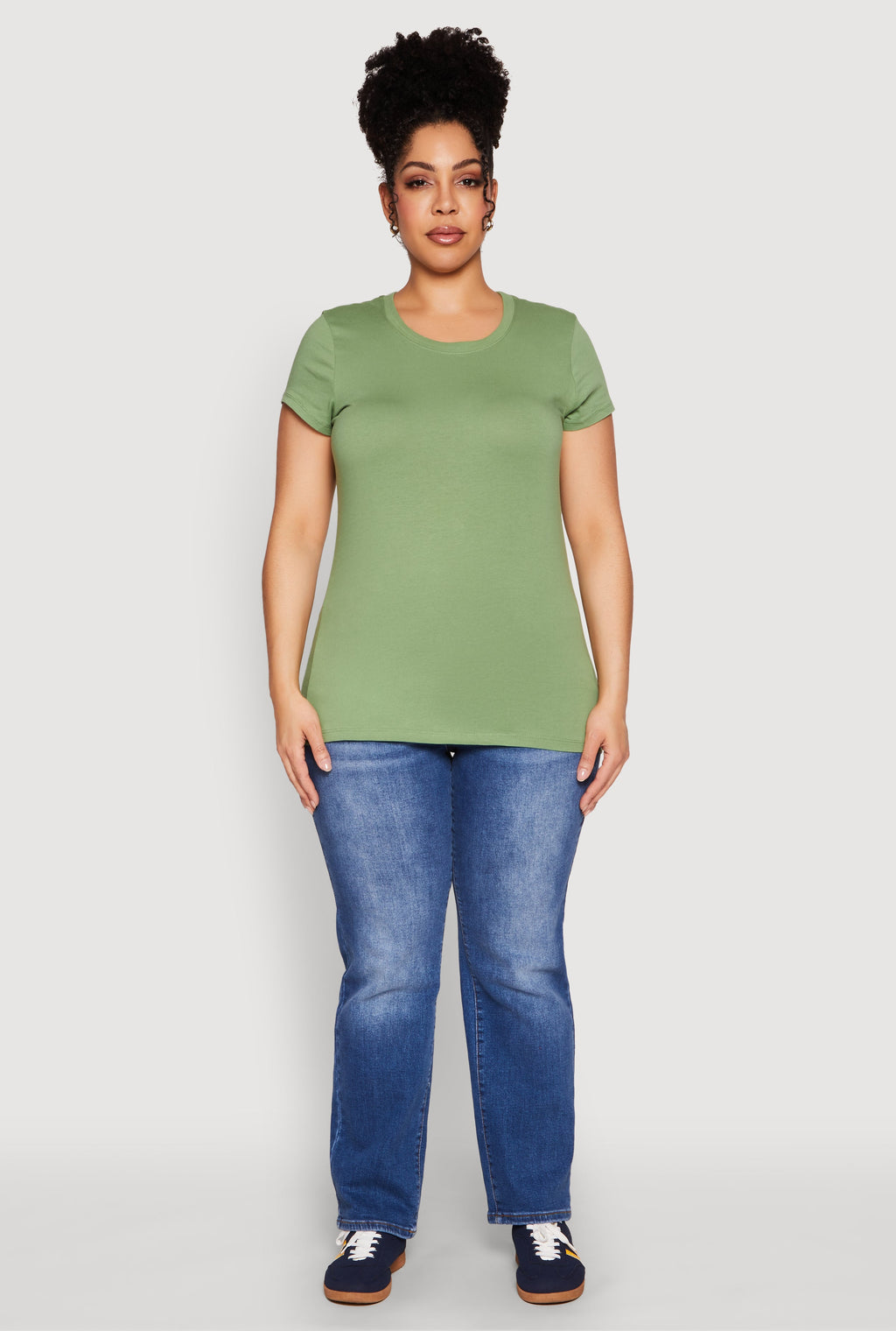 Plus Size Basic Crew Neck Tee