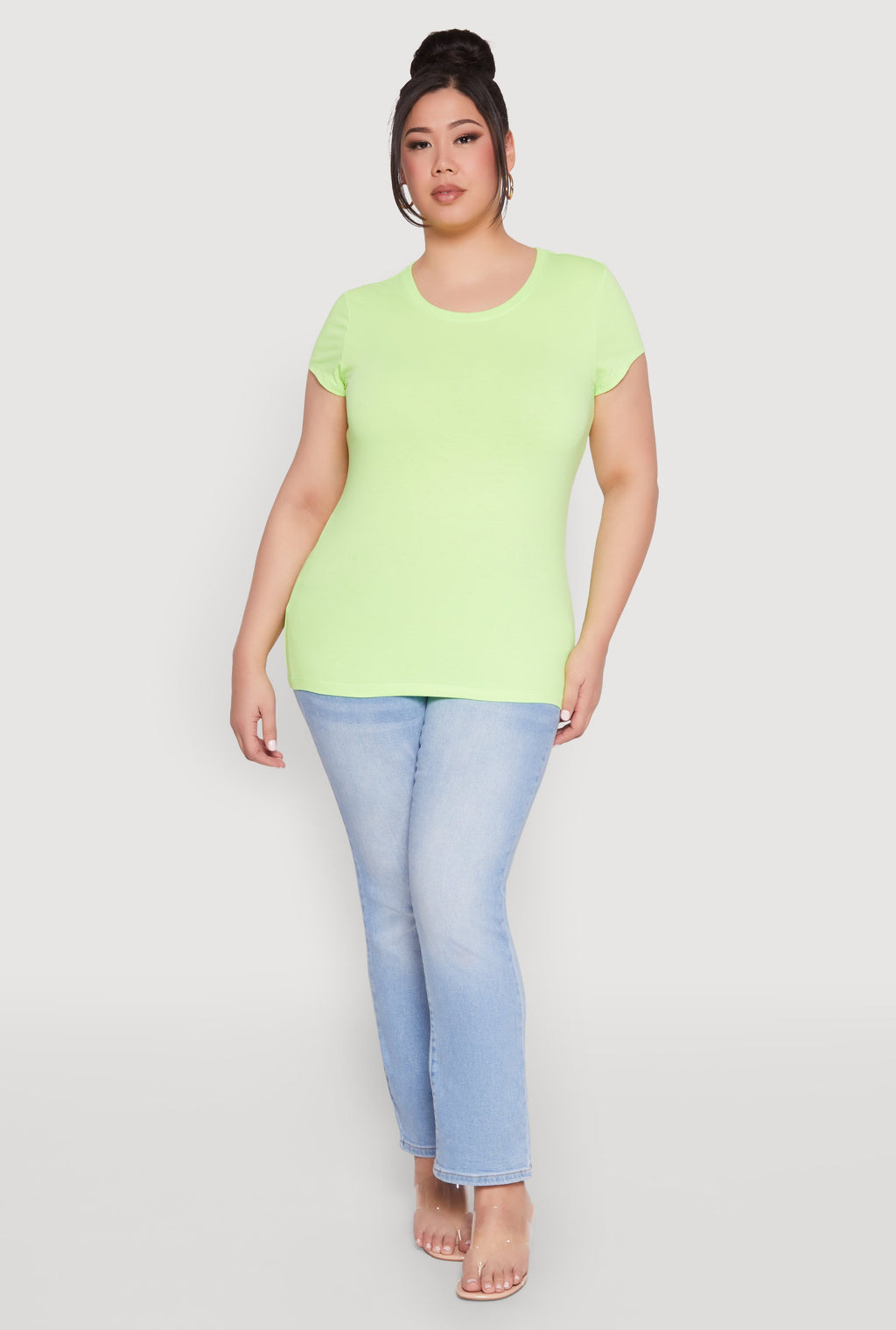 Plus Size Basic Crew Neck Tee