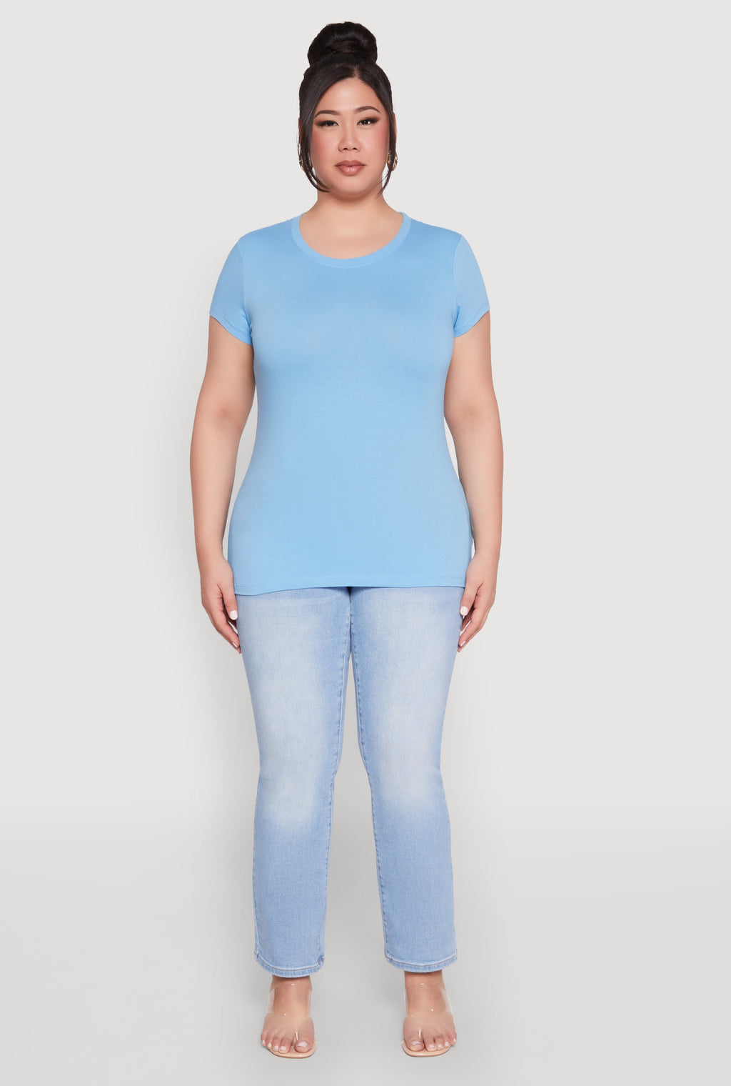 Plus Size Basic Crew Neck Tee