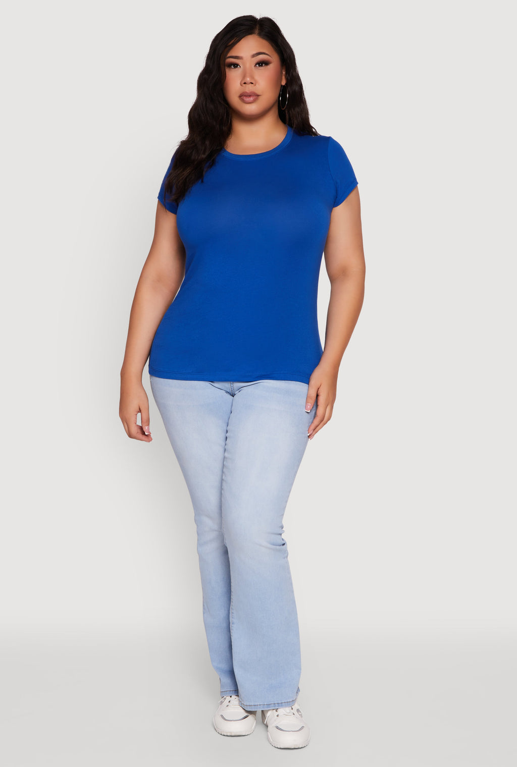 Plus Size Basic Crew Neck Tee