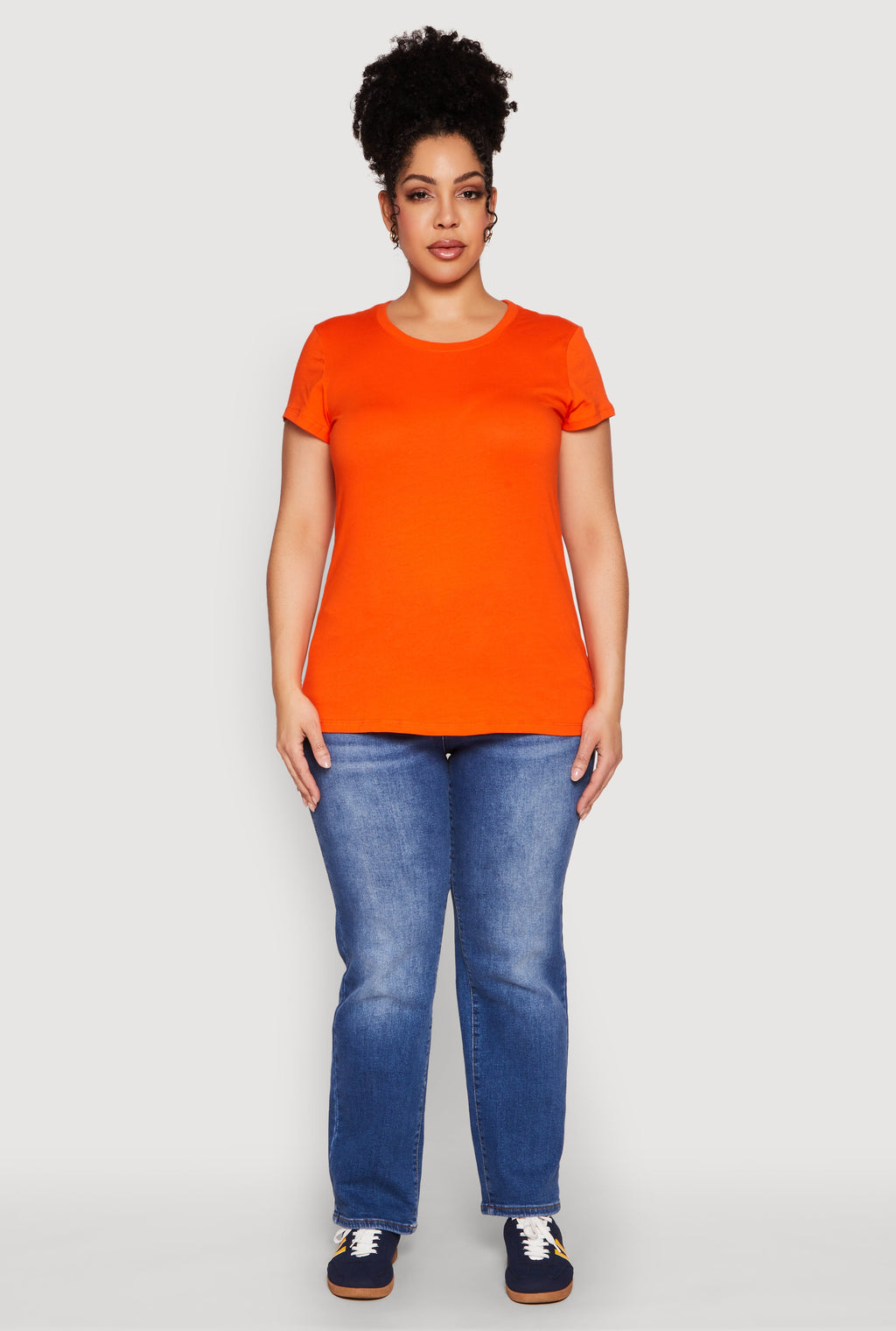 Plus Size Basic Crew Neck Tee