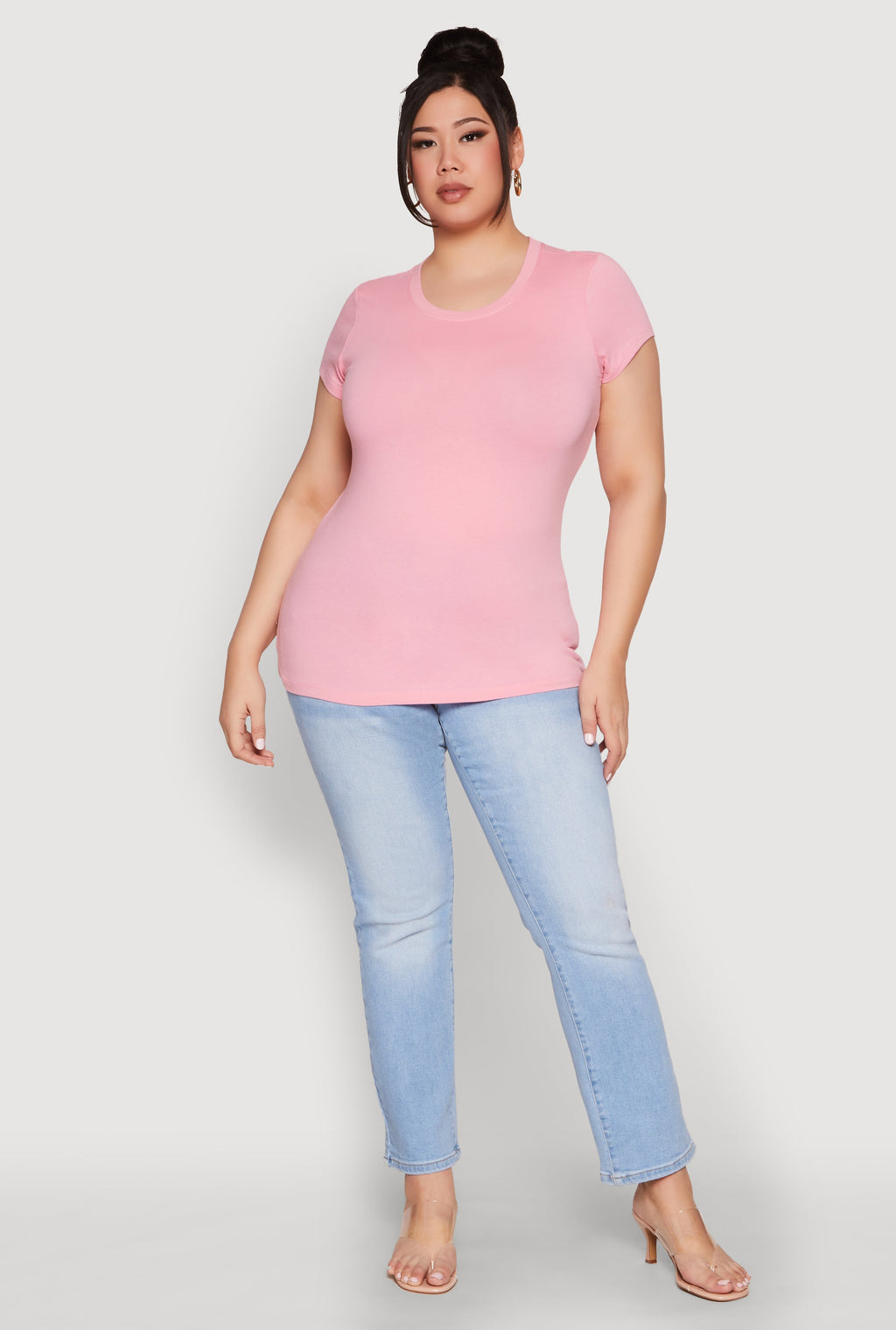 Plus Size Basic Crew Neck Tee
