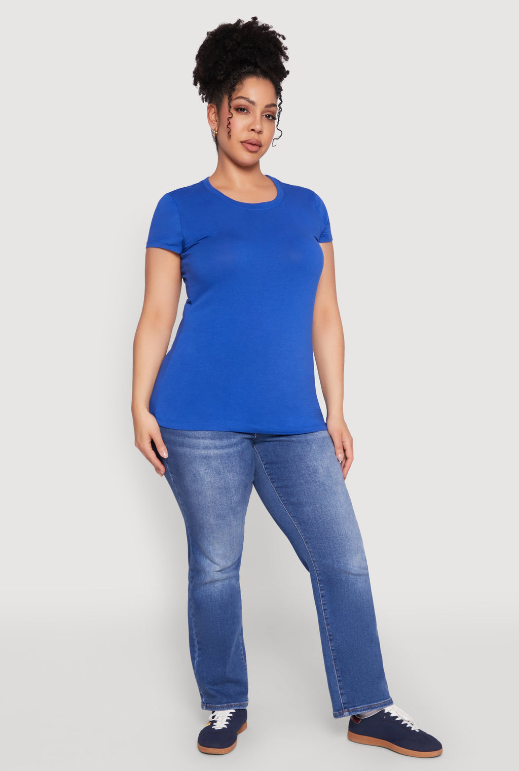 Plus Size Basic Crew Neck Tee