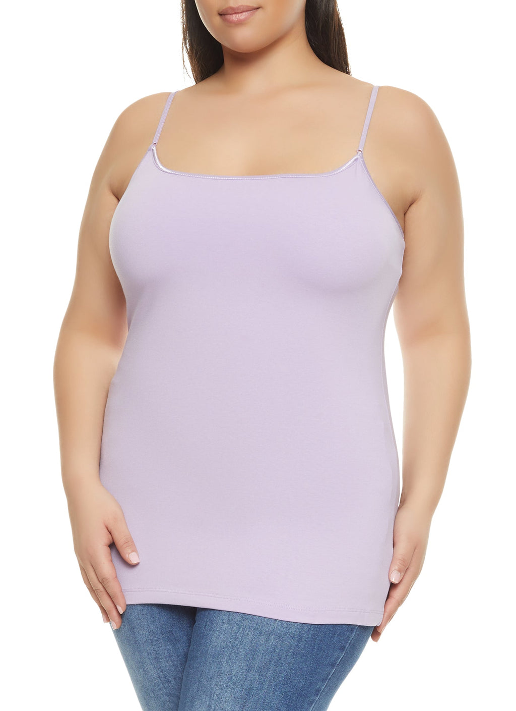 Plus Size Basic Cotton Scoop Neck Cami
