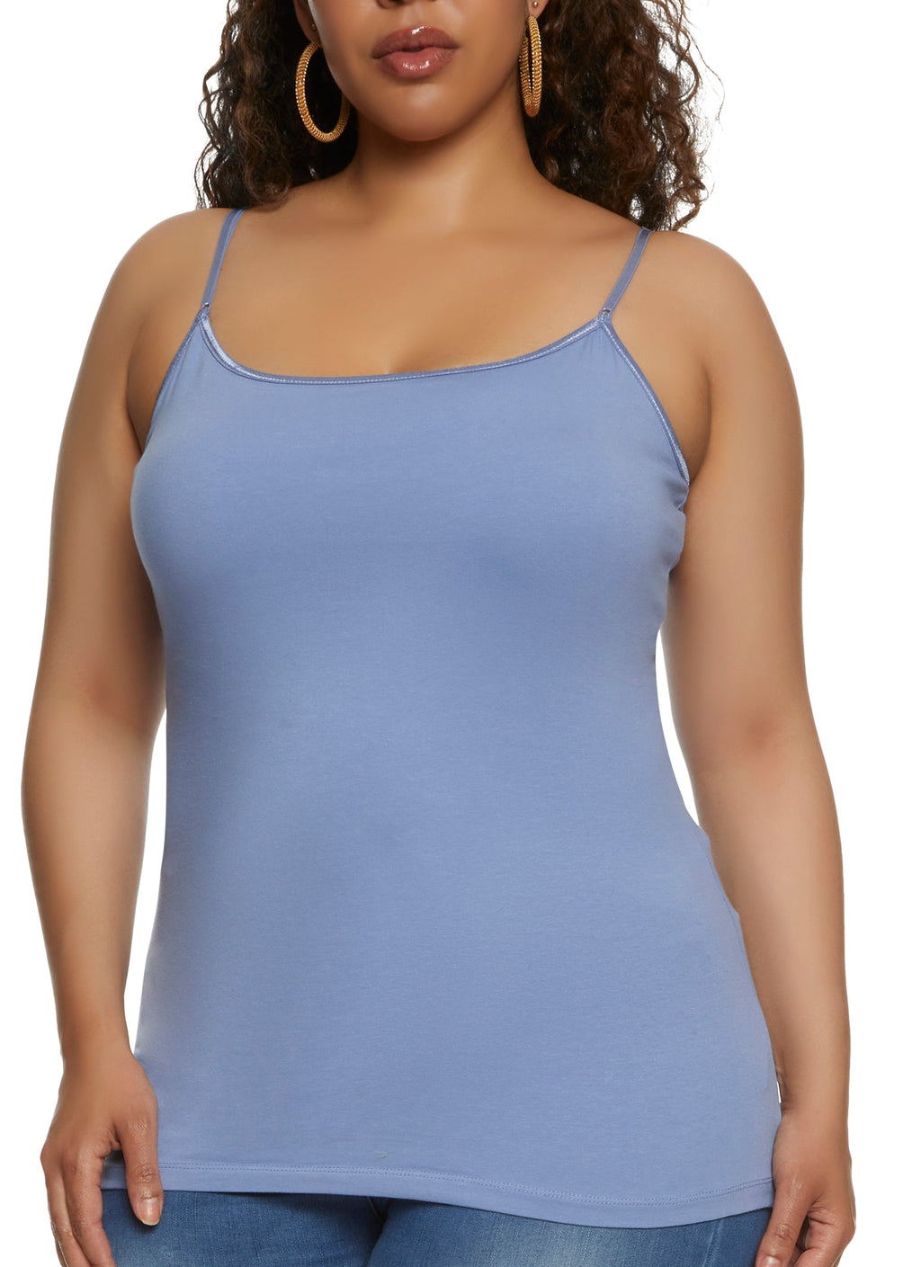 Plus Size Basic Cotton Scoop Neck Cami
